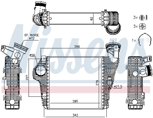 Intercooler potrivit PORSCHE MACAN 3.0 3.6 02.14-