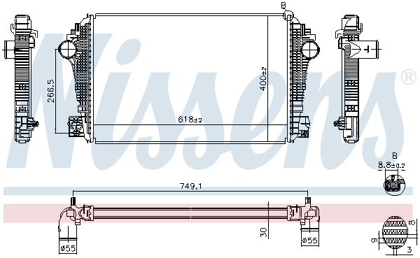 Intercooler potrivit VW AMAROK 2.0 2.0D 3.0D 09.10-