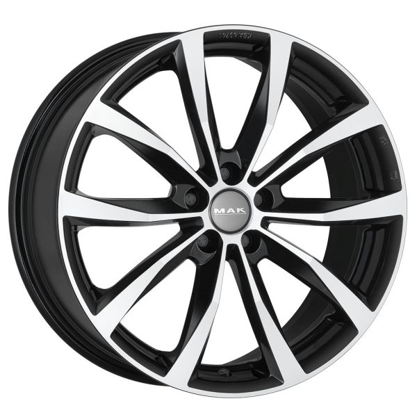 Janta aluminiu 6,5x16, 5x105, CH 56,6, ET: 39; potrivit AUDI COUPE B2; BUICK ENCORE; CHEVROLET AVEO, CRUZE, TRAX 09.84- MAK Wolf Black Mirror