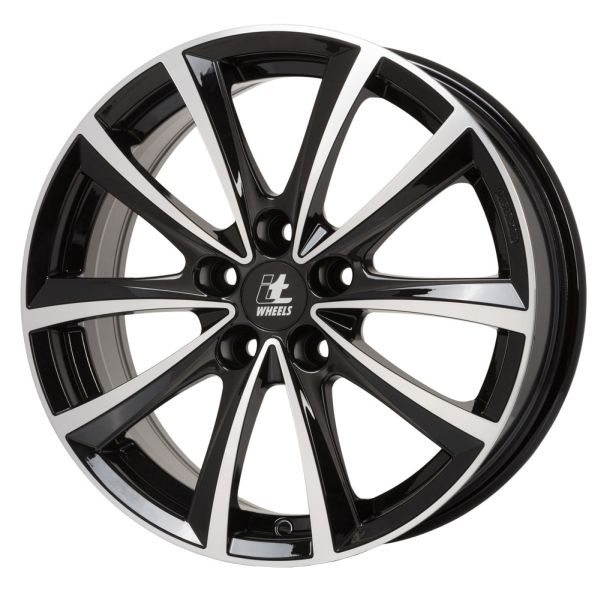 Janta aluminiu 8x18, 5x112, CH 66,5, ET: 35 model ITWHEELS Elena, Negru Lucios