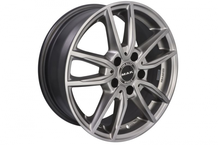 Janta aluminiu 6,5x16, 5x112, CH 66,6, ET: 38; potrivit MERCEDES A (V177), A (W169), A (W176), A (W177), B SPORTS TOURER (W245) 08.73- MAK Evo M-titan