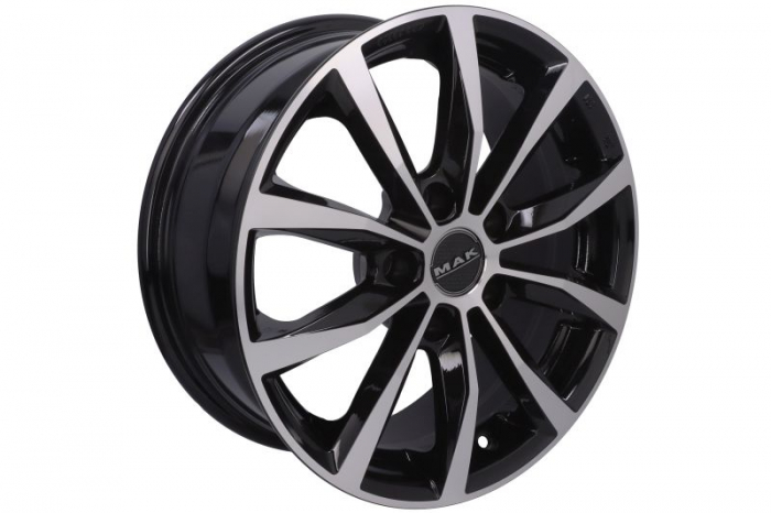 Janta aluminiu 6,5x16, 5x114,3, CH 76, ET: 32; potrivit NISSAN JUKE 08.19- MAK Wolf Black Mirror