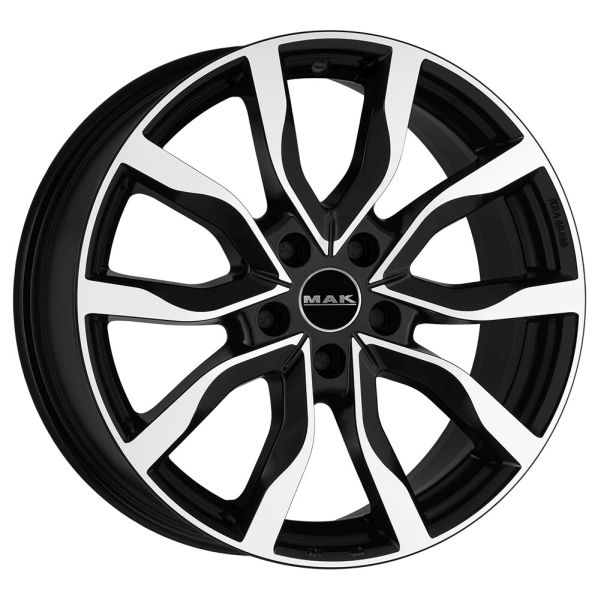 Janta aluminiu 6,5x16, 5x114,3, CH 76, ET: 50; potrivit MERCEDES CLA (C117), S (W126); DACIA DUSTER, DUSTER SUV 03.84- MAK Highlands W Black Mirror