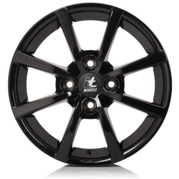 Janta aluminiu 6,5x17, 4x108, CH 63,4, ET: 37 model ITWHEELS Alisia, Negru Lucios