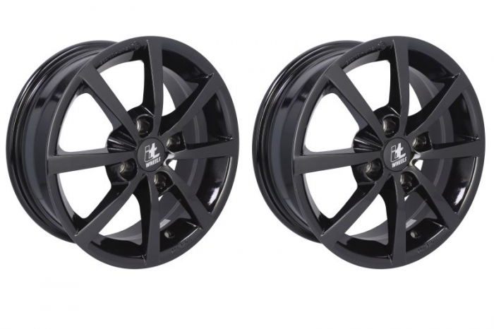 Janta aluminiu 6x15, 4x108, CH 65,1, ET: 32 model ITWHEELS Alisia, Negru Lucios