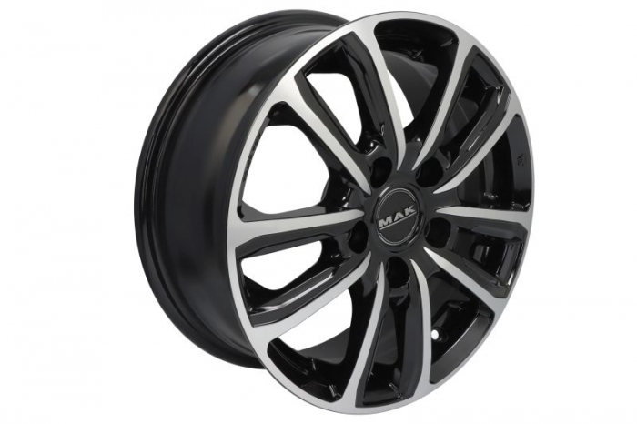 Janta aluminiu 6x15, 5x114,3, CH 76, ET: 45; potrivit MERCEDES A (W168), A (W169), A (W176), B SPORTS TOURER (W246 03.86- MAK Magma Black Mirror