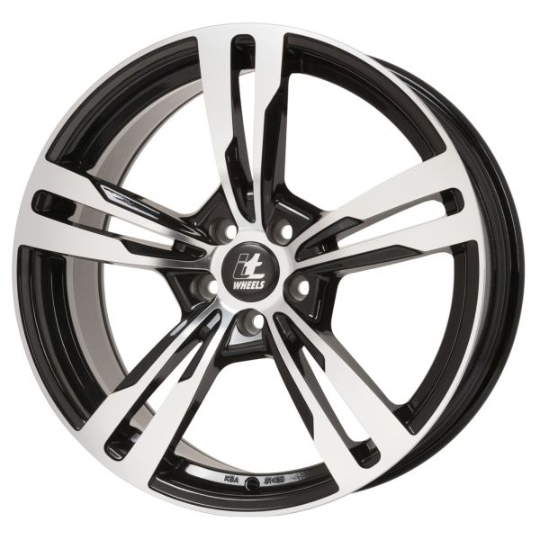 Janta aluminiu 9,5x21, 5x120, CH 74,1, ET: 40 model ITWHEELS Anna, Negru Lucios