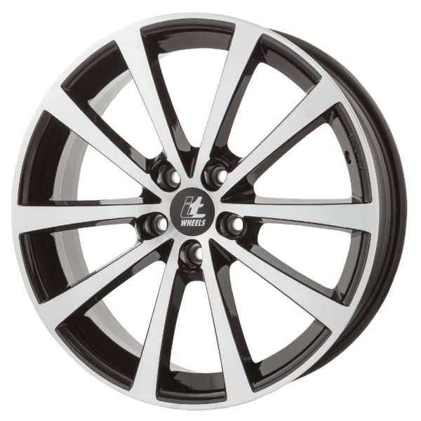 Janta aluminiu 7,5x18, 5x112, CH 66,5, ET: 35 model ITWHEELS Alice, Negru Lucios