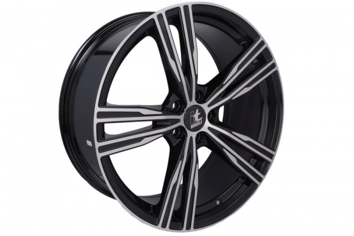 Janta aluminiu 8,5x20, 5x108, CH 63,4, ET: 48 model ITWHEELS Amos, Negru Lucios