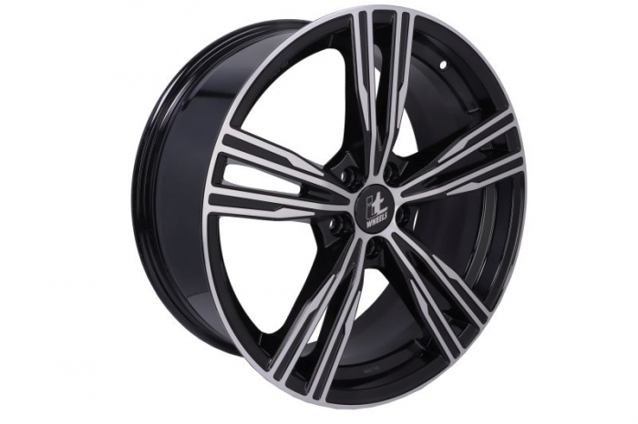 Janta aluminiu 8x19, 5x108, CH 63,4, ET: 48 model ITWHEELS Amos, Negru Lucios