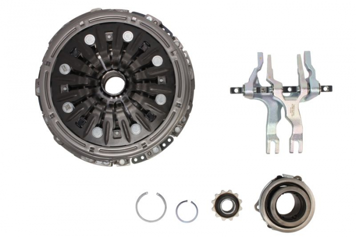 Kit ambreiaj cu placa dubla, cu rulment (263mm) potrivit HYUNDAI I20 II, I30, I40 I CW, KONA, TUCSON; KIA CARENS IV, CEED, OPTIMA, SPORTAGE IV 1.0-1.7D 12.11-