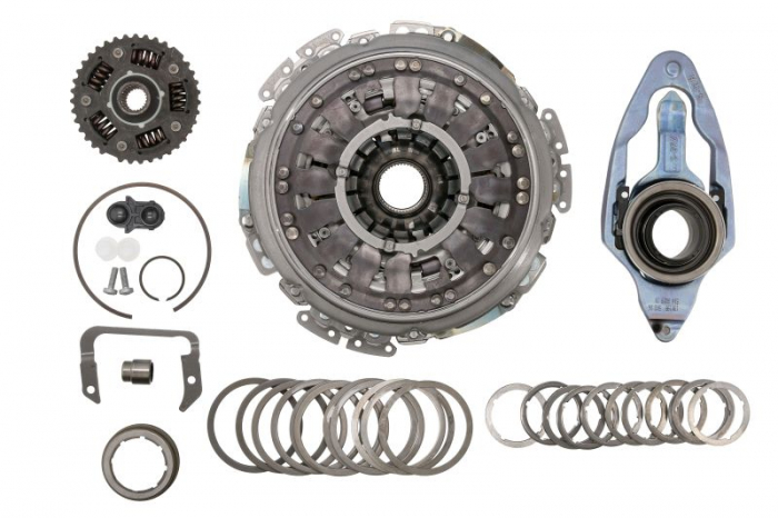 Kit ambreiaj cu placa dubla, cu rulment potrivit AUDI A1 1.2-2.0 2003-0 (Cu capac ambreiaj; Cu maneta cilindrului cu ambreiaj sclav; cu placa de presiune; cu rulment; Transmisie dublu ambreiaj) [2]