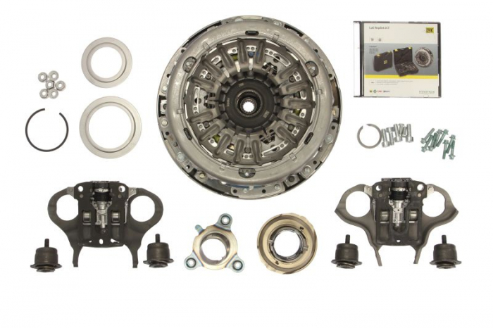 Kit ambreiaj cu placa dubla, cu rulment potrivit FORD B-MAX 1.5/1.6/2.0 (Cu capac ambreiaj; Cu maneta cilindrului cu ambreiaj sclav; cu placa de presiune; cu rulment; Transmisie dublu ambreiaj) [2]