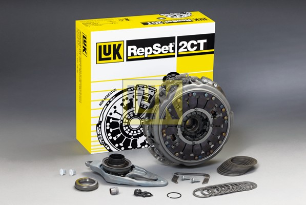 Kit ambreiaj cu placa dubla, cu rulment potrivit AUDI A1 1.2-2.0 2003-0 (Cu capac ambreiaj; Cu maneta cilindrului cu ambreiaj sclav; cu placa de presiune; cu rulment; Transmisie dublu ambreiaj) [3]