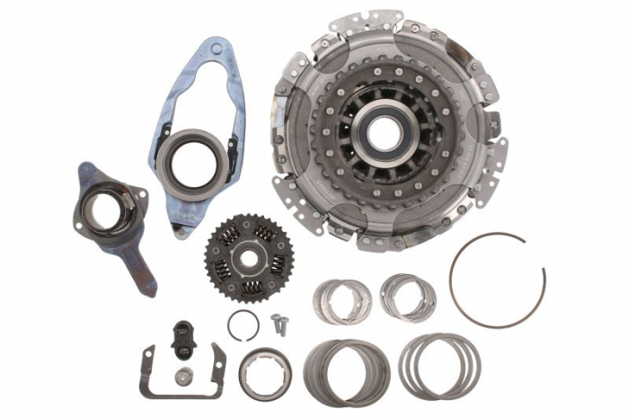 Kit ambreiaj cu placa dubla, cu rulment (Cu capac ambreiaj; cu rulment; Fara disc) potrivit AUDI A1, A3; SEAT ALTEA, ALTEA XL, LEON; SKODA OCTAVIA II; VW CADDY III 1.6D 1.9D 08.03-07.15