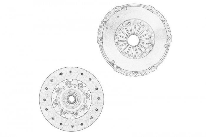Kit ambreiaj (placa de presiune + disc) potrivit VW CRAFTER 2.0D 09.16- [2]
