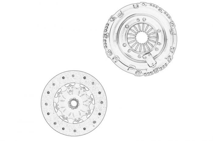 Kit ambreiaj (placa de presiune + disc) potrivit VW CRAFTER 2.0D 09.16-