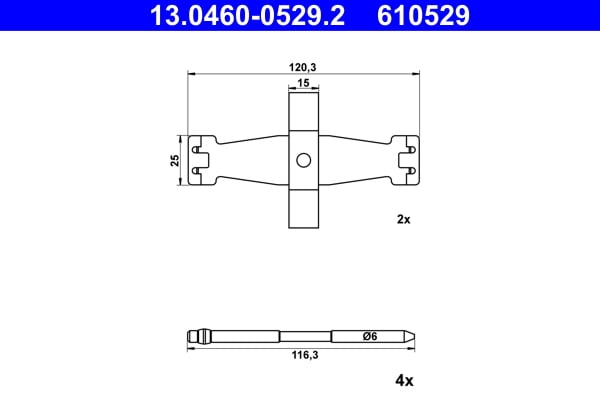 Kit montare placute frana Fata potrivit TESLA MODEL 3, MODEL Y Electric 01.17-