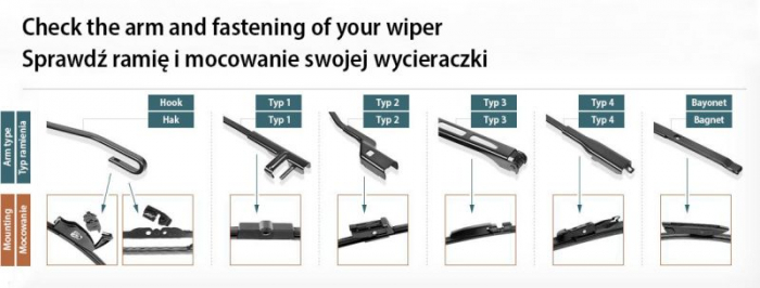 Lamela stergator spate (1 buc) Visioflex 280mm potrivit MERCEDES E ALL-TERRAIN (S213), E T-MODEL (S213), GLA (X156); BMW 1 (E81), 1 (E87); INFINITI Q30, QX30; MINI CLUBMAN (R55), CLUBVAN (R55) 06.04-