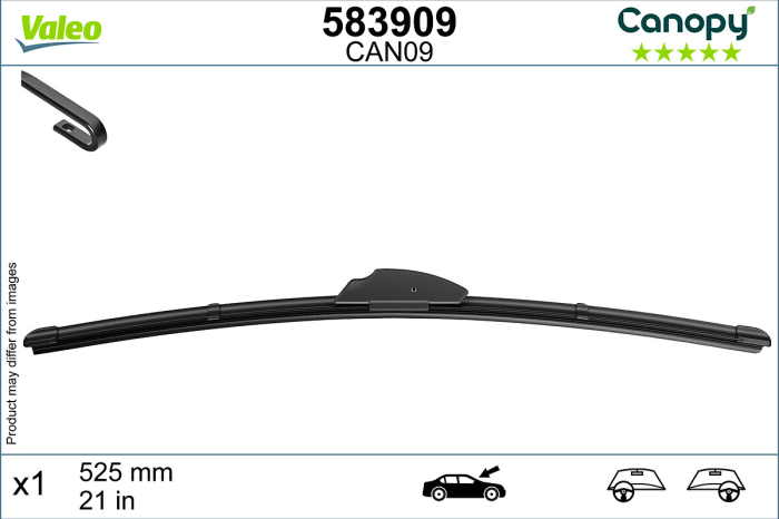 Lama stergator fata (1buc) Canopy 525mm potrivit MERCEDES C T-MODEL (S203), C (W203); VOLVO 440, 460, 480, 760, 850, 960, 960 II, C70 I, S40 I, S60 I, S70 08.78- [3]