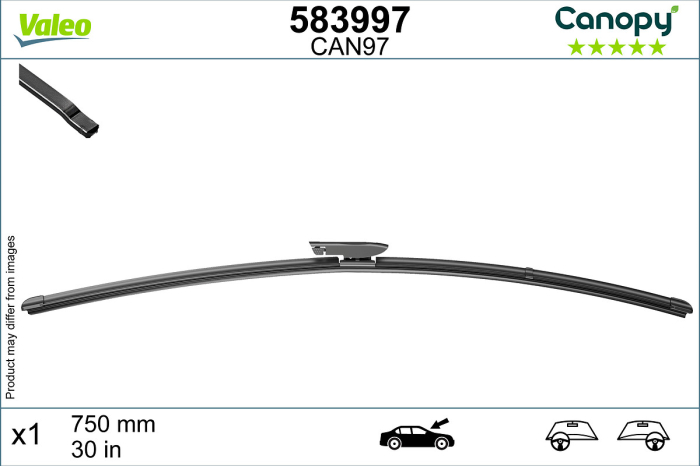 Lama stergator fata (1buc) Canopy 750mm potrivit CITROEN C4 GRAND PICASSO I, C4 GRAND PICASSO II, C4 II, C4 PICASSO I, C4 PICASSO II, DS4, DS5 11.02- [3]