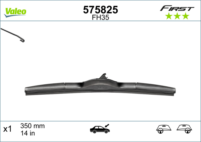Lama stergator fata (1buc) VFH35 First Blade 350mm potrivit HONDA JAZZ III; HYUNDAI GRAND SANTA FÉ, I30, SANTA FE IV, SANTA FÉ III; KIA CEE'D, PRO CEE'D 09.02- [4]