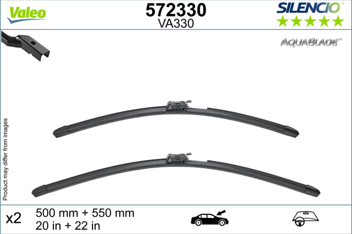 Lama stergator fata (2buc) 550/500mm potrivit MERCEDES SL (R232) 03.22- [3]