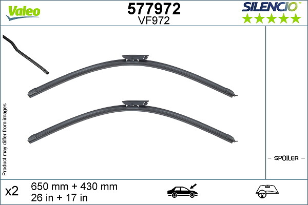 Lama stergator fata (2buc) Silencio 650 430mm potrivit CITROEN C4 CACTUS 09.14-