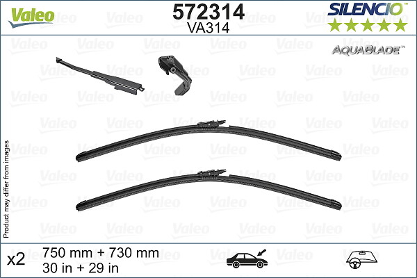 Lama stergator fata (2buc) Silencio AquaBlade 750 730mm potrivit FORD GALAXY III, GALAXY MK III, S-MAX 01.15-