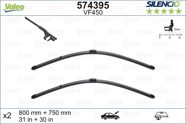 Lama stergator fata VF450 Silencio Xtrm 800/750mm potrivita CITROEN C4 GRAND PICASSO I, C4 PICASSO I 2006-2013 (2buc) [4]