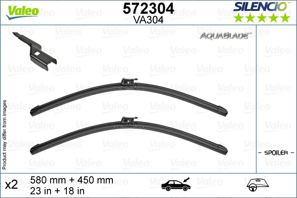 Lamela stergator (2 buc) AquaBlade 580 450mm potrivit ALPINE A110 II 12.17-