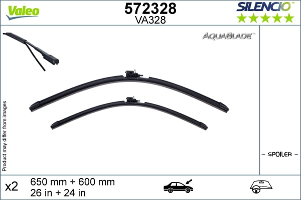 Lamela stergator (2 buc) AquaBlade 650 600mm potrivit MERCEDES ESPRINTER (B910), SPRINTER 3,5-T (B907), SPRINTER 3,5-T (B907, B910), SPRINTER 3-T (B907) 02.18-