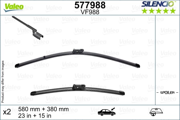 Lamela stergator (2 buc) Silencio 580 380mm potrivit NISSAN JUKE 08.19-