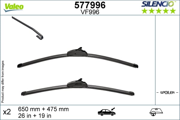 Lamela stergator (2 buc) Silencio 650 475mm potrivit NISSAN ARIYA, QASHQAI III 07.20-