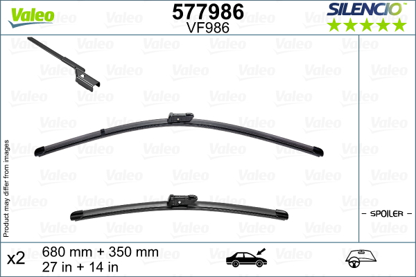 Lamela stergator (2 buc) Silencio 680 350mm potrivit MITSUBISHI ASX; RENAULT CAPTUR II 01.20-