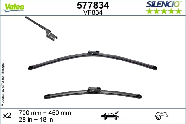 Lamela stergator (2 buc) Silencio 700 450mm potrivit AUDI Q4; NISSAN X-TRAIL III; SKODA ENYAQ IV; VW ID.4, ID.5 05.20-