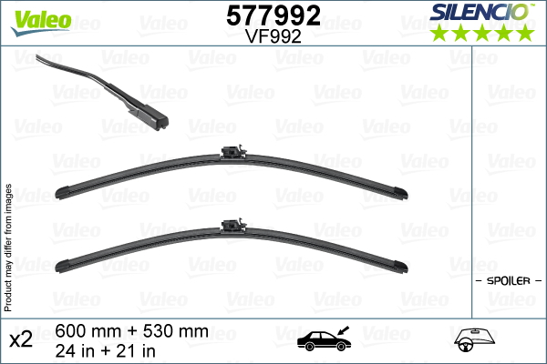 Lamela stergator (2 buc) Silencio Xtrm 600 530mm potrivit MERCEDES EQB (X243), GLB (X247) 08.19-