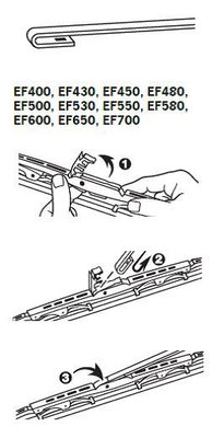 Lamela stergator fata (1 buc) ExactFit 480mm potrivit MERCEDES S (W116), SL (C107), SL (R107); ABARTH 124 SPIDER; ACURA LEGEND, LEGEND II, RL, TL; ALFA ROMEO 145, 146, 155, 166; AUDI A3 05.71- [3]