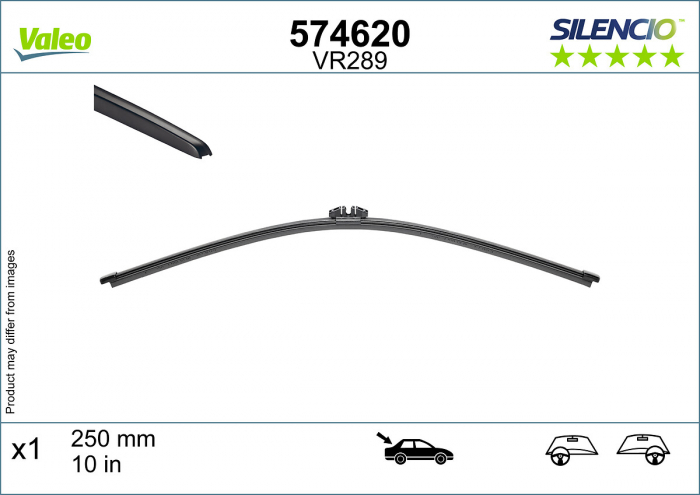 Lamela stergator spate (1 buc) 250mm potrivit DS DS 4 II; MERCEDES CITAN MINIVAN (W420); JEEP AVENGER; NISSAN TOWNSTAR MINIVAN; OPEL ASTRA L; PEUGEOT 308 III; RENAULT KANGOO III 06.21-