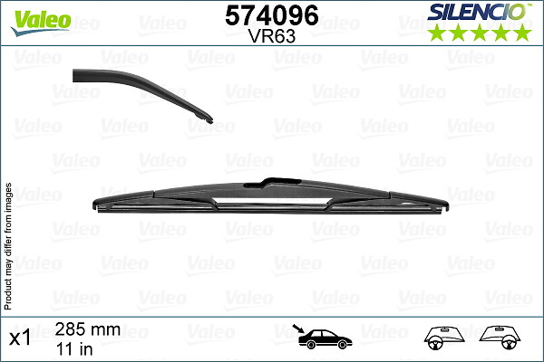 Lamela stergator spate (1 buc) Silencio 285mm potrivit HYUNDAI ACCENT IV, I10 II, TUCSON; KIA CARENS IV, PICANTO III, SPORTAGE IV, SPORTAGE V 11.10-