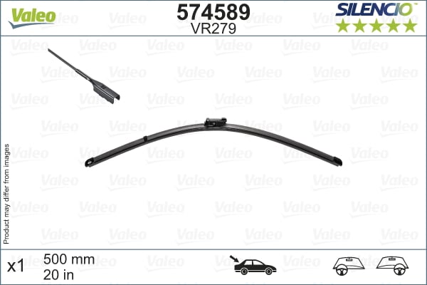 Lamela stergator spate cu spoiler (1buc.) Silencio 500mm potrivit OPEL INSIGNIA B GRAND SPORT 03.17-