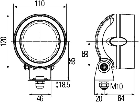 Lampa de lucru (LED, 12 24V, 13W, 850lm, numar elemente LED: 4, lungime: 2000mm, inaltime: 120mm, latime: 110mm, adancime: 20mm)