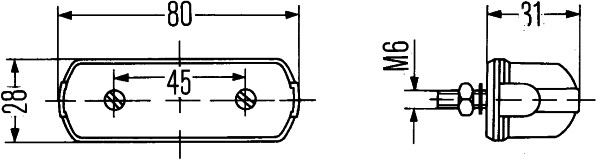 Lampa numar inmatriculare potrivit VW CADDY I; FENDT 200; JOHN DEERE 2000, 4000 dupa 1974 (C5W, 12/24V, culoare: negru, culoare sticla: transparent, 28x31mm) 24V [2]