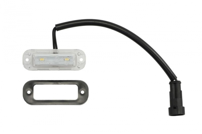 Lampa numar inmatriculare (LED, 12 24V, conector: SUPERSEAL, negru, in relief)