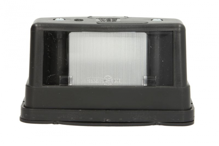 Lampa numar inmatriculare (R10W, 12/24V, culoare: negru, culoare sticla: transparent, 61x55x109mm) [1]