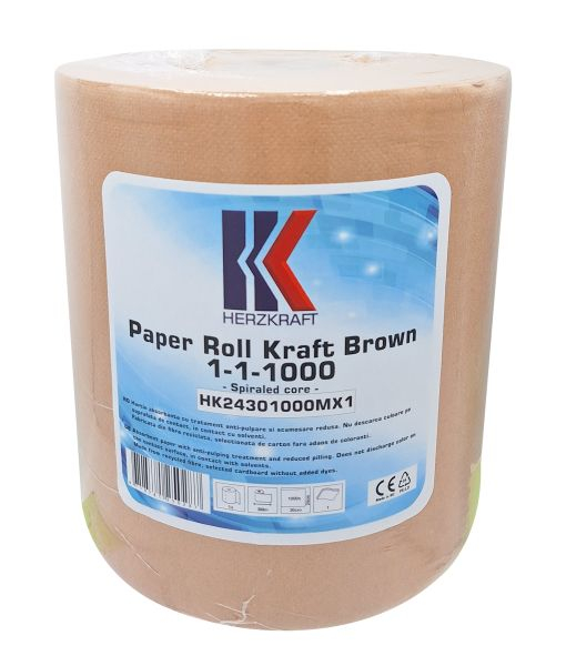 Laveta deseuri hartie HERZKRAFT, tip: Roll, 1 buc, culoare: gri, numar straturi: 1, lungime: 300m, inaltime:30cm, latime:24cm