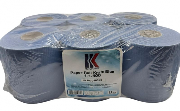 Laveta deseuri hartie HERZKRAFT, tip: Roll, 6 buc, culoare: albastru, numar straturi: 1, inaltime:30cm, latime:19cm