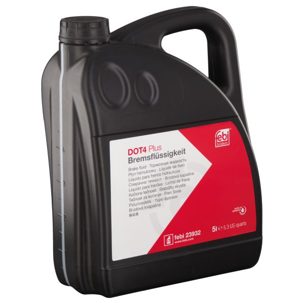 Lichid frana DOT4 (5L) [uscat: 265°C, umed: 180°C, vascozitate: 1500mm²/sec.] SAE J1703, ISO/DIN 4925;CHRYSLER DBL 7760; FIAT; FMVSS 116 DOT3; FMVSS 116 DOT4; FORD SAM 6C9103 A; GM GME L5104; JAGUA [3]