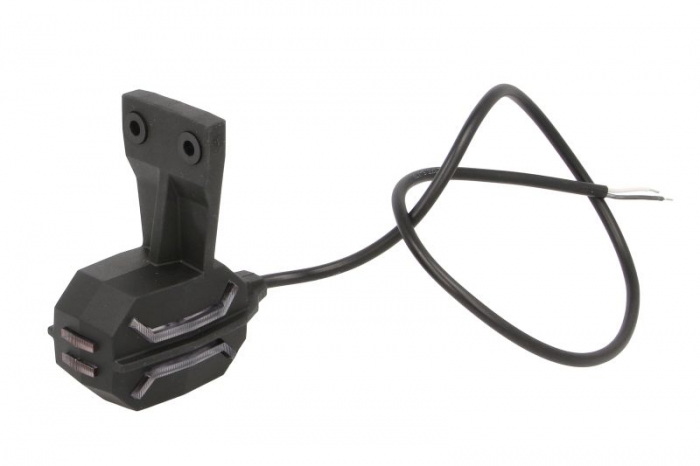 Lumina clarificare dreapta; Dragon, forma: trapezoidal, portocaliu/rosu/alb, LED, inaltime 115mm; latime 50mm; adancime 54mm, în relief, lungime cablu 600mm, cu cuier, 12/24V (IP68, Dragon) [3]