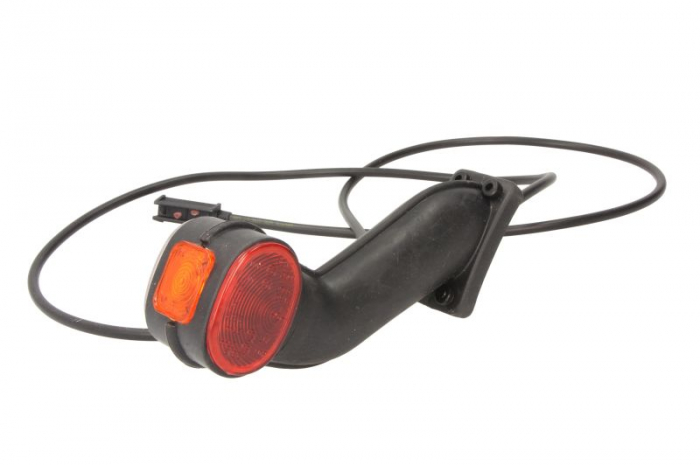 Lumina clarificare dreapta; ECOPOINT, negru/portocaliu/alb, R5W, suprafata, lungime cablu 1250mm, pe brațul mediu-lung, 24V (cu clema pentru fir plat, ECOPOINT) [3]